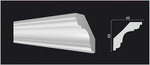 Карниз DD05 Decor-Dizayn из дюрополимера 49*49мм 2м 1/21