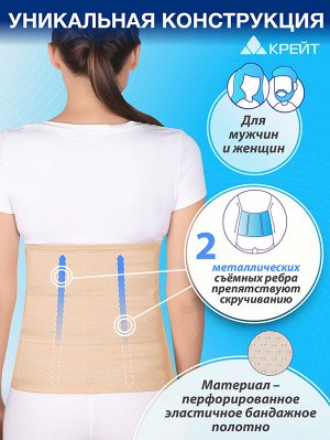 Бандаж послеоперационный Б-3333, высота 28см, бежевый