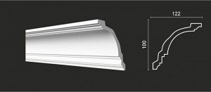 Карниз DD16 Decor-Dizayn из дюрополимера 122*110мм 2м 1/6