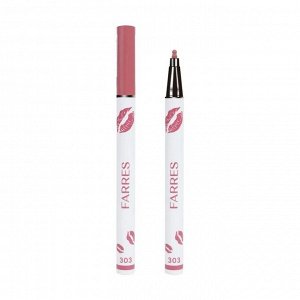 FARRES 7398 Карандаш-маркер для губ с эффектом татуажа LIP LINER PEN тон 303, нежный розовый #  NEW