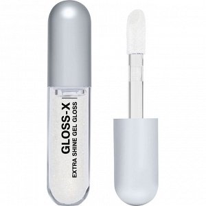 *Influence Beauty Гель-блеск для губ "Gloss-X" тон 02 прозрачный с серебряными блестками *  NEW