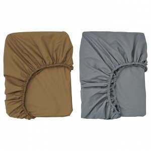 GULDV?VARE, простыня для детской кроватки, темно-желтый / синий, 60x120 см