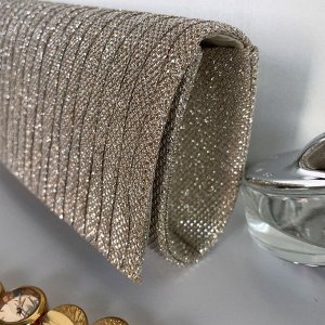 Fashion Клатч женский вечерний золотистый