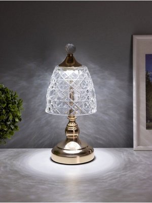 Лампа настольная RISALUX «Элли», LED, 10 Вт, золото, 13.5x13.5x31 см