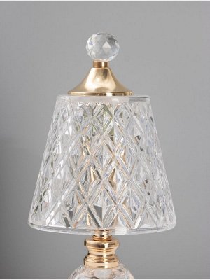 Лампа настольная RISALUX «Элизабет», LED, 10 Вт, ночник 3 Вт, золото, 14x14x33 см