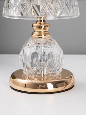 Лампа настольная RISALUX «Элизабет», LED, 10 Вт, ночник 3 Вт, золото, 14x14x33 см