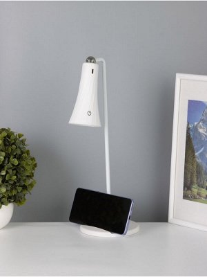 Светильник настольный «Рим» АКБ 1200Ма USB Type-C 5Вт LED 3000-6000К сенсор, плафон на магните 7х14х
