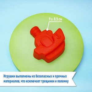 Набор игрушек для песочницы: 4 формочки для песка, совок, МИКС