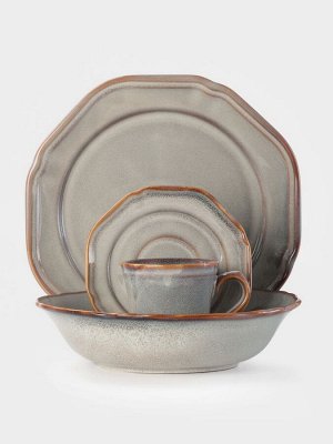 Салатник Magistro Vintage, 600 мл, 19x5 см, фарфор, серый