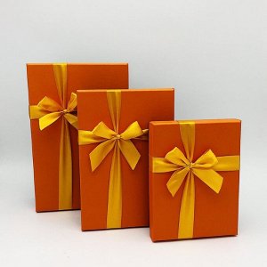 Набор коробок 3в1 "Чёрно-оранжевая"