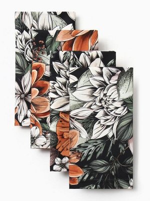 Набор салфеток с декорат. кольцами Этель Meadow flower 40х40 см - 4 шт, 100% хлопок, саржа