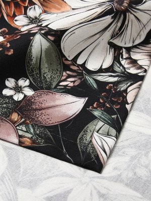 Набор салфеток с декорат. кольцами Этель Meadow flower 40х40 см - 4 шт, 100% хлопок, саржа