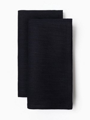 Набор салфеток с декорат. кольцами Этель Dark 40х40 см - 2 шт, 100% лён