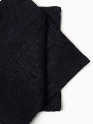 Набор салфеток с декорат. кольцами Этель Dark 40х40 см - 2 шт, 100% лён