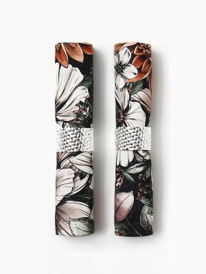 Набор салфеток с декорат. кольцами Этель Meadow flower 40х40 см - 2 шт, 100% хлопок, саржа
