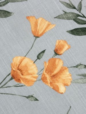 Комплект штор для кухни с подхватами Этель "Yellow poppies" 149х180 см - 2 шт