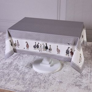Скатерть FAMILY FARM 140x180 см, 100% хлопок, серый твил с пропиткой, 1 шт.