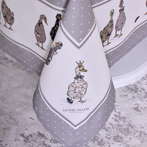 Скатерть FAMILY FARM 140x180 см, 100% хлопок, серый твил с пропиткой, 1 шт.