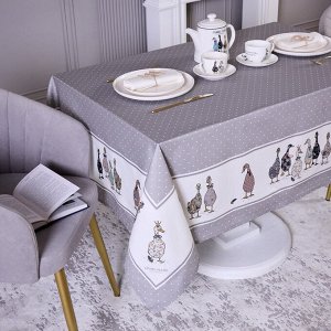 Скатерть FAMILY FARM 140x180 см, 100% хлопок, серый твил с пропиткой, 1 шт.