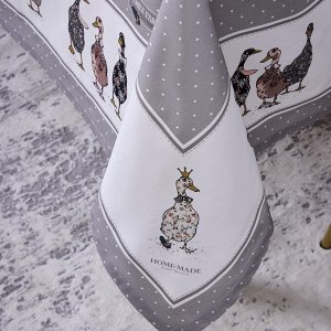 Скатерть "Family Farm" 160x220 см, 100% хлопок, серый твил с пропиткой, 1 шт.