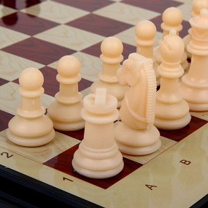 Шахматы "Флеш", (шахматы пластик на магните, поле 17х12 см)  микс