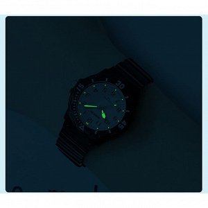 Часы наручные, d=3.5 см, длина l=22 см, календарь, светящиеся, водонепроницаемые, силикон, чёрные