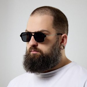 Очки солнцезащитные, uv 400, линза 3.9x5.2 см, ширина 14.1 см, дужка 14.5 см, черная оправа