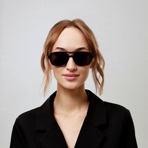 Очки солнцезащитные, uv 400, линза 3.9x5.2 см, ширина 14.1 см, дужка 14.5 см, черная оправа