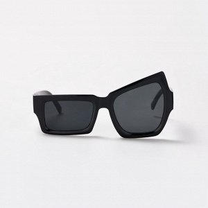 Очки солнцезащитные женские, UV 375, линза 4.2x5.2 см, ширина 14.5 см, дужка 14.6 см, черные