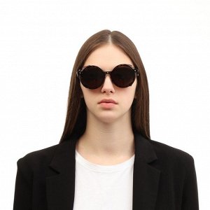 Очки солнцезащитные, uv 400, кожаные шторки, дужка 14.7 см, ширина 14.4 см, линза 7x5.5 см