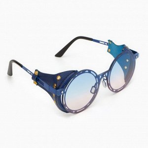 Очки солнцезащитные, uv 400, кожаные шторки, дужка 14.7 см, ширина 14.4 см, линза 7x5.5 см