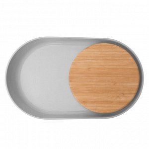 Овальная тарелка с бабуковой доской 34,5*20,5*3,5см Leo BergHOFF BH-3950057