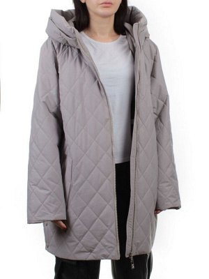 F-806 GRAY BEIGE Куртка демисезонная женская (100 гр. холлофайбер)
