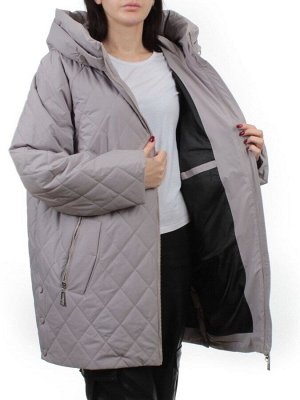F-806 GRAY BEIGE Куртка демисезонная женская (100 гр. холлофайбер)