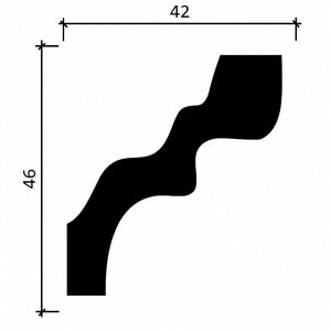 Карниз DD39 Decor-Dizayn из дюрополимера 46*42мм 2м 1/29