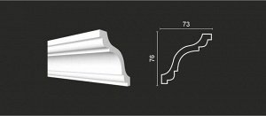 Карниз DD44 Decor-Dizayn из дюрополимера 76*76мм 2м 1/17