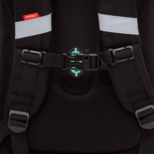 Ранец школьный формованный GRIZZLY с анатомической спинкой на ножках, для мальчика