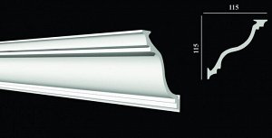 Карниз DD504 Decor-Dizayn из дюрополимера 115*115мм 2м 1/8
