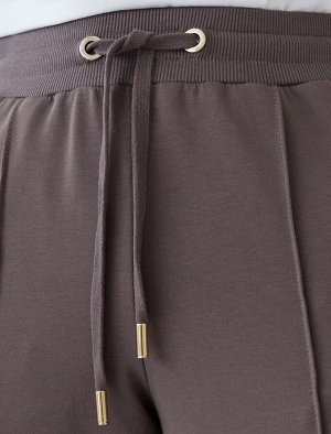 Прямые брюки из эластичного футера двухнитки