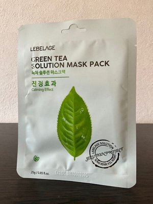 Lebelage Тканевая маска для лица с экстрактом зеленого чая, 1 шт