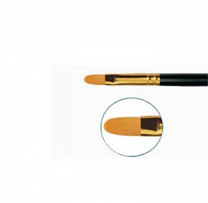 Кисть Синтетика № 7. Кисти овальные из синтетики, ручка черная удлиненная, обойма цельнотянутая, желтая. 

Используется для прорисовки фигур и округлых контуров.