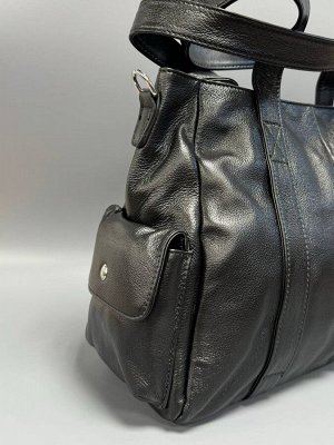 Сумка женская натуральная кожа черная