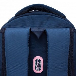 Рюкзак школьный GRIZZLY с карманом для ноутбука 13", анатомической спинкой, тремя отделениями, для девочки