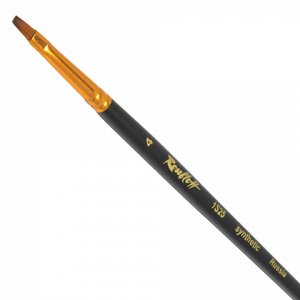 Кисть Кисть ПЛОСКАЯ из синтетики под колонок № 4, ручка черная короткая, обойма цельнотянутая, желтая

Используется для прорисовки прямых линий и прямоугольных форм.