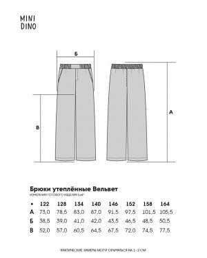 Брюки утепленные вельвет графит