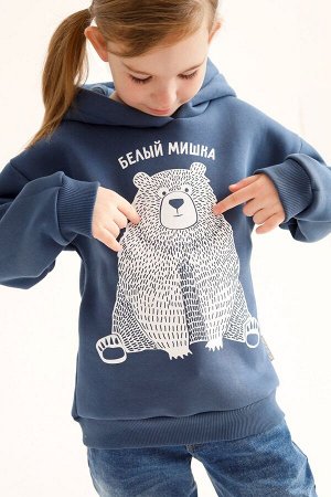 Худи принт Белый мишка ниагара