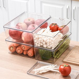Универсальный контейнер для холодильника, для хранения продуктов, мелочей, с крышкой, 32 x 16 x 9,5 см