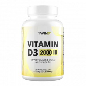 1WIN / Vitamin D3, Витамин D3 2000 ME, 120 капсул