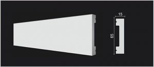Молдинг/плинтус DD33 Decor-Dizayn из дюрополимера 65*15мм 2м 1/24