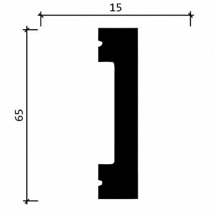 Молдинг/плинтус DD33 Decor-Dizayn из дюрополимера 65*15мм 2м 1/24